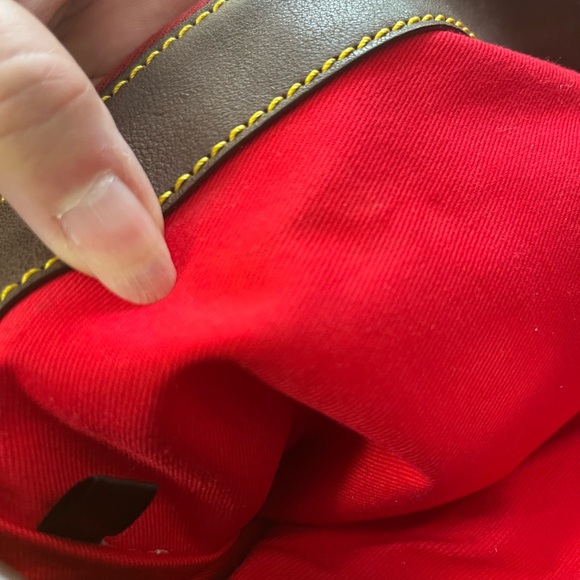 Dooney & Bourke Woven Leather Brown T’moro trim Chelsea satchel - Picture 13 of 13